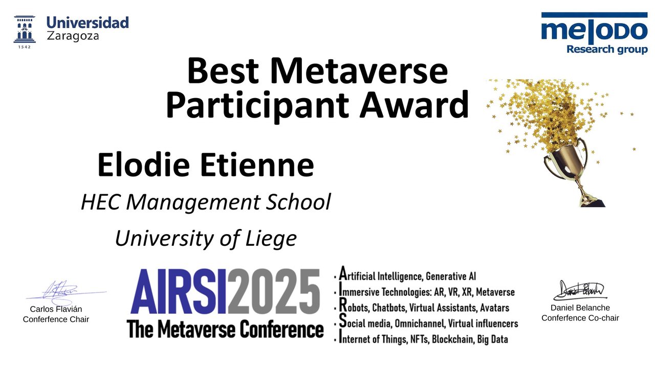 Best Participant in the Metaverse, AIRSI 2025